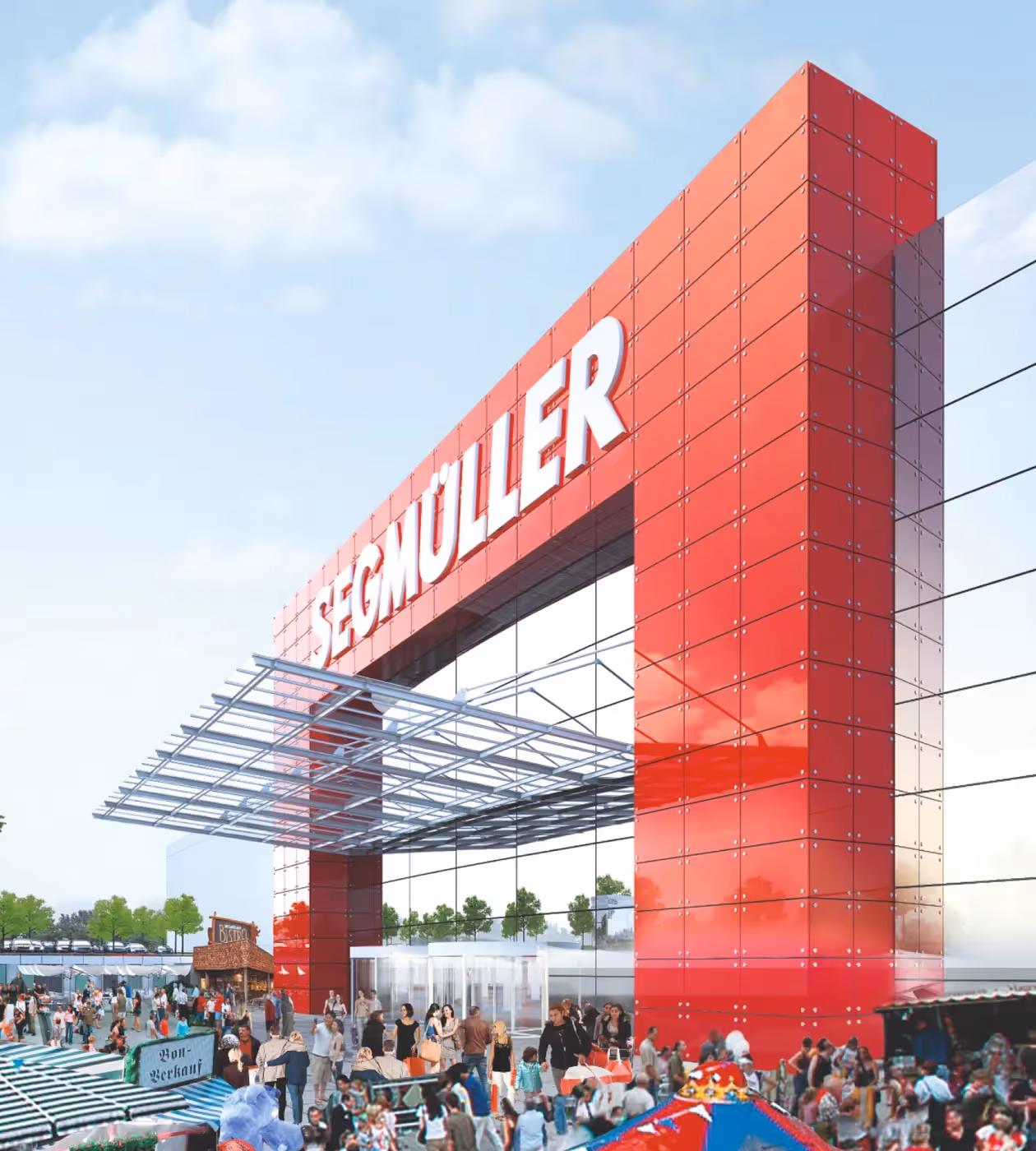 Eingang zu einem Segmüller Möbelhaus